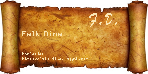 Falk Dina névjegykártya